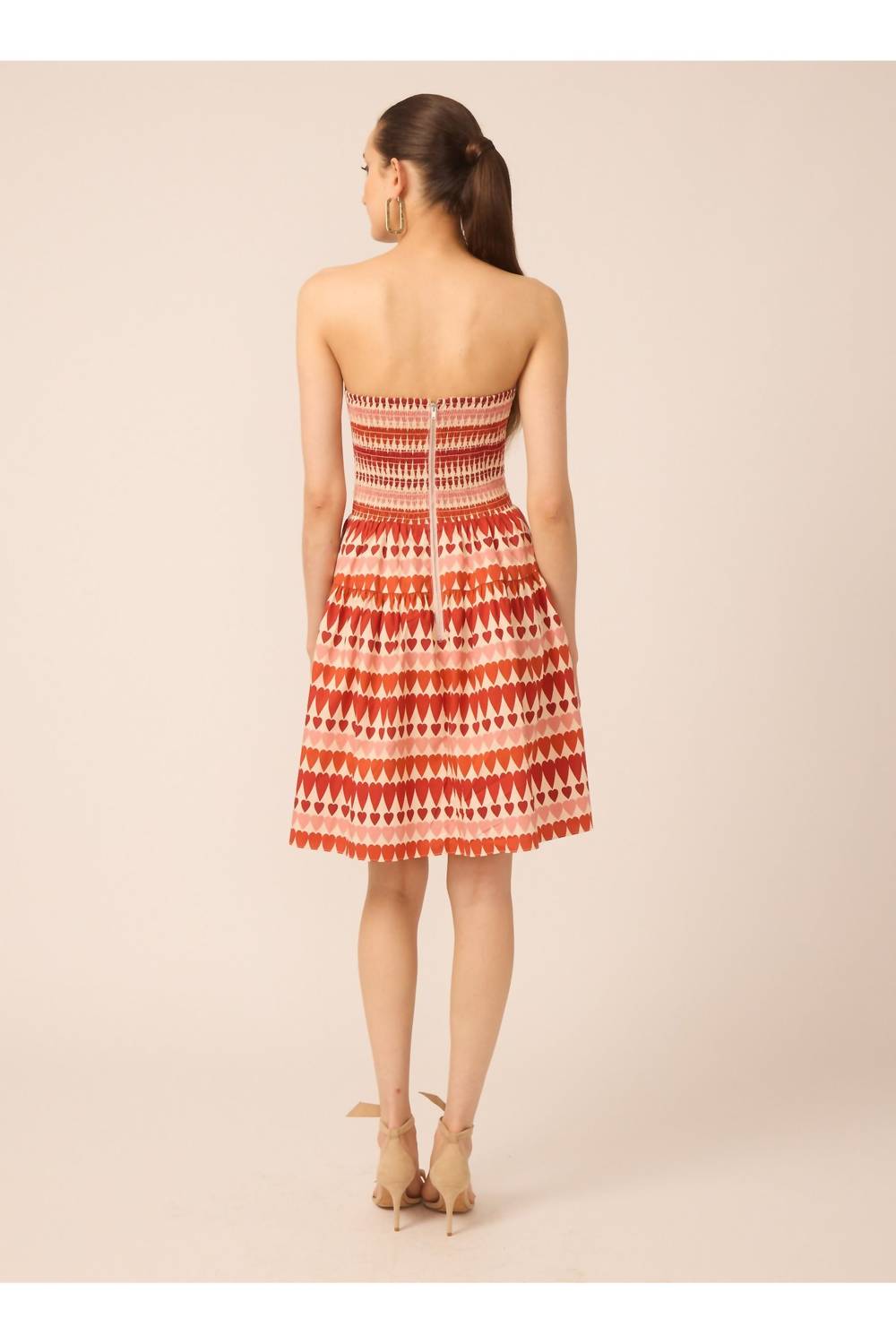GILNER FARRAR Palma Mini Dress in wild hearts - women's dress - detail view