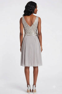 Sue Wong - Sleeveless Beaded Bodice Pleated Dress