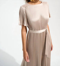 Joseph Ribkoff - PLEATED SATIN FIT & FLARE DRESS