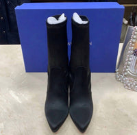Stuart Weitzman - Women's Satin Stretchy Heeled Boots