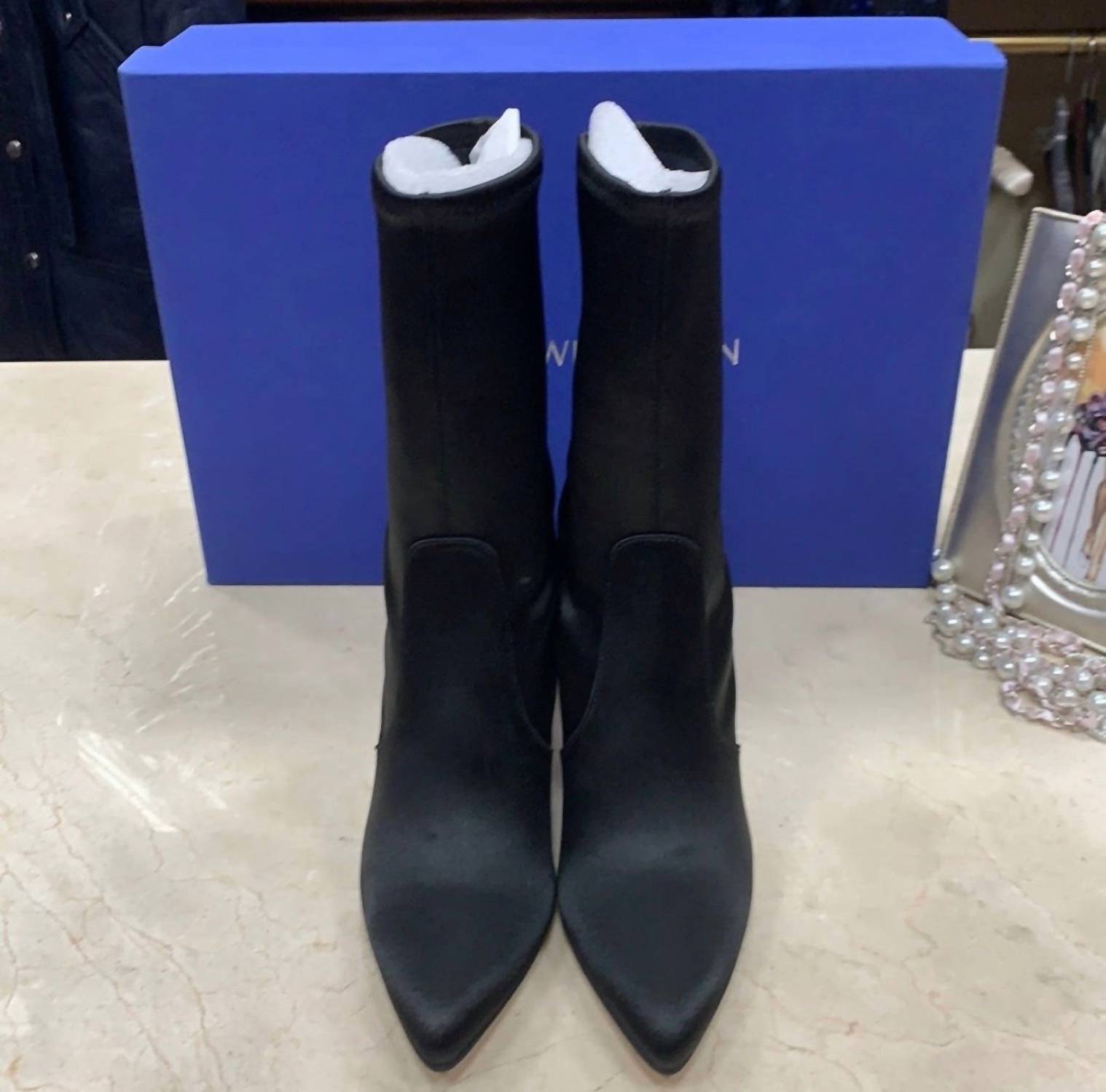 Stuart Weitzman - Women's Satin Stretchy Boots
