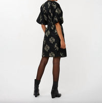 Esqualo - Jacquard Puff Sleeve Dress