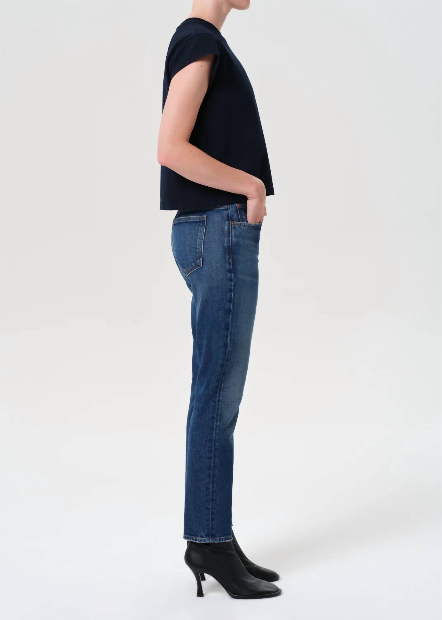 AGOLDE Cocktail Ankle Jean in outline 1 - women's jeans - alternate view
