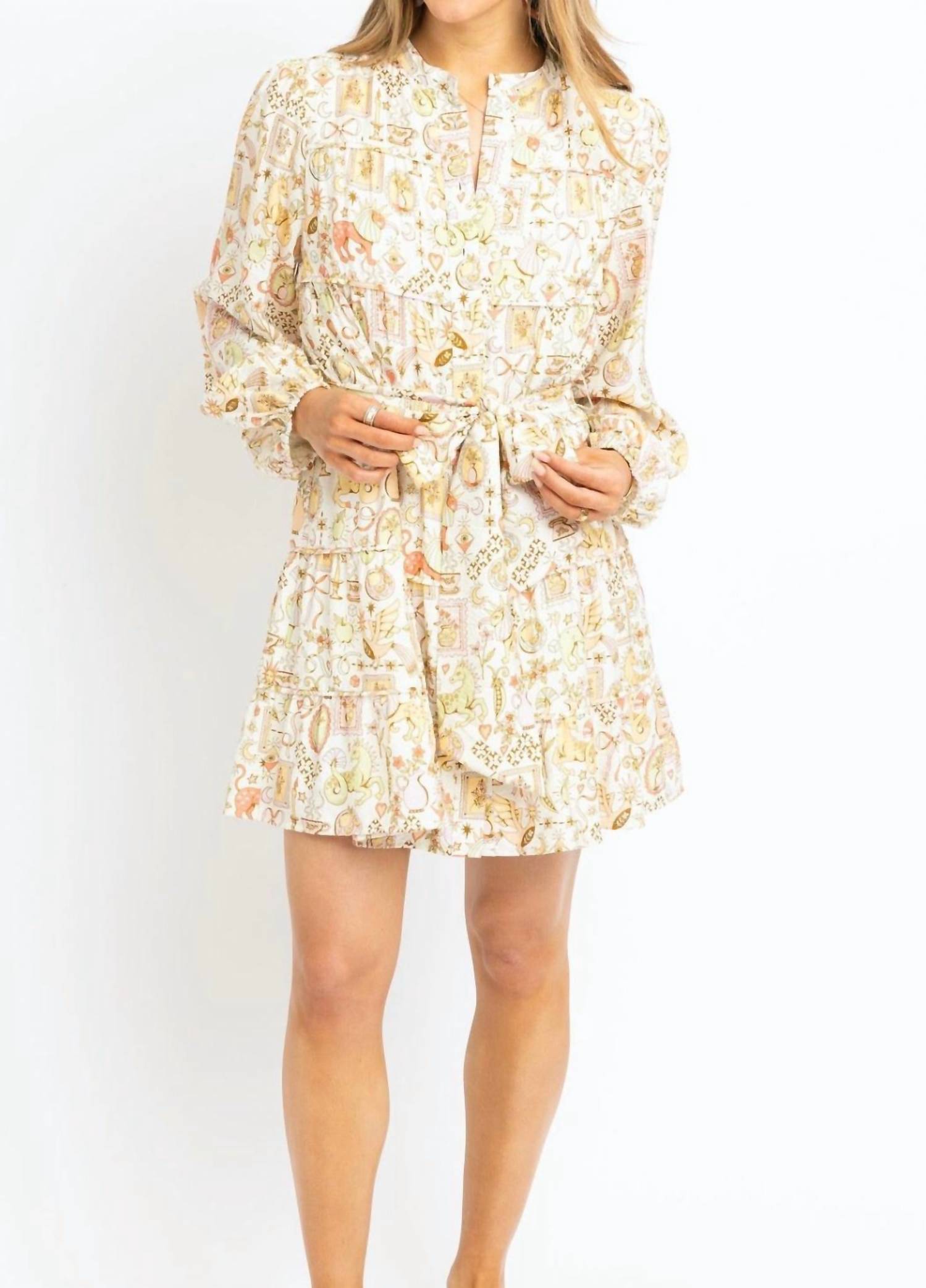 Karlie Magical Storybook Tier Tie Dress in beige - women's dress