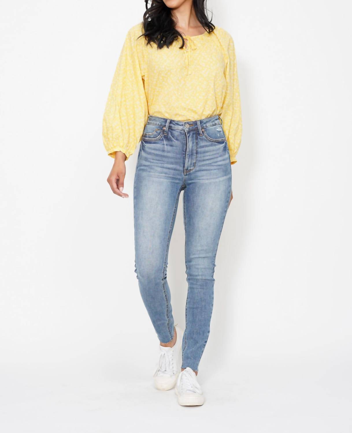 Judy Blue High Waist Tummy Control Shield Pocket Skinny Jeans in blue - women's jeans