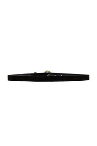 FRAME Le Petit Circle Belt in noir - women's accessory - detail view
