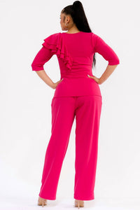 Karen T Design Pull-on Wide Leg Pants in pink - women's pants - view 5