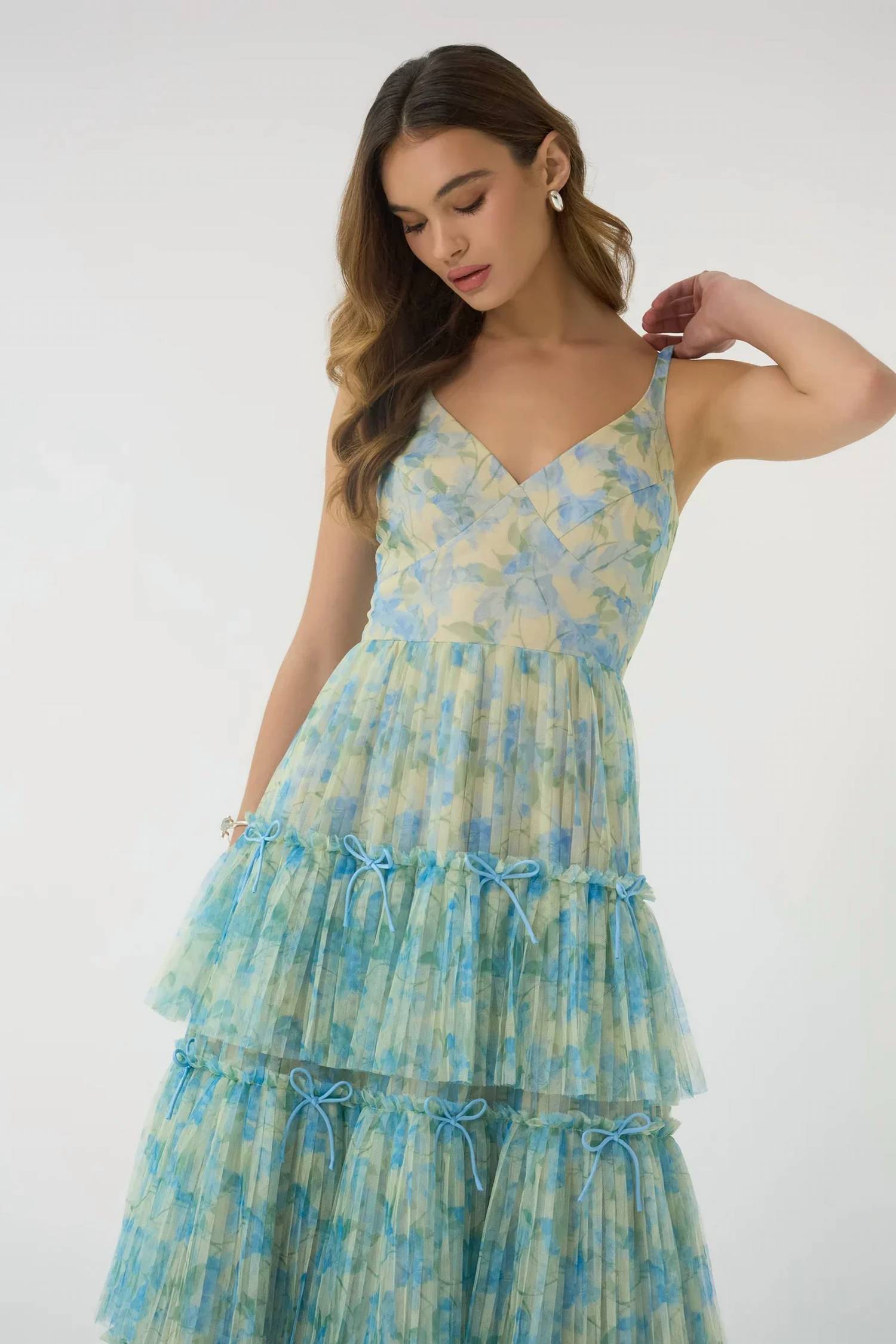 Hutch - Madi Tiered Tulle Maxi Gown
