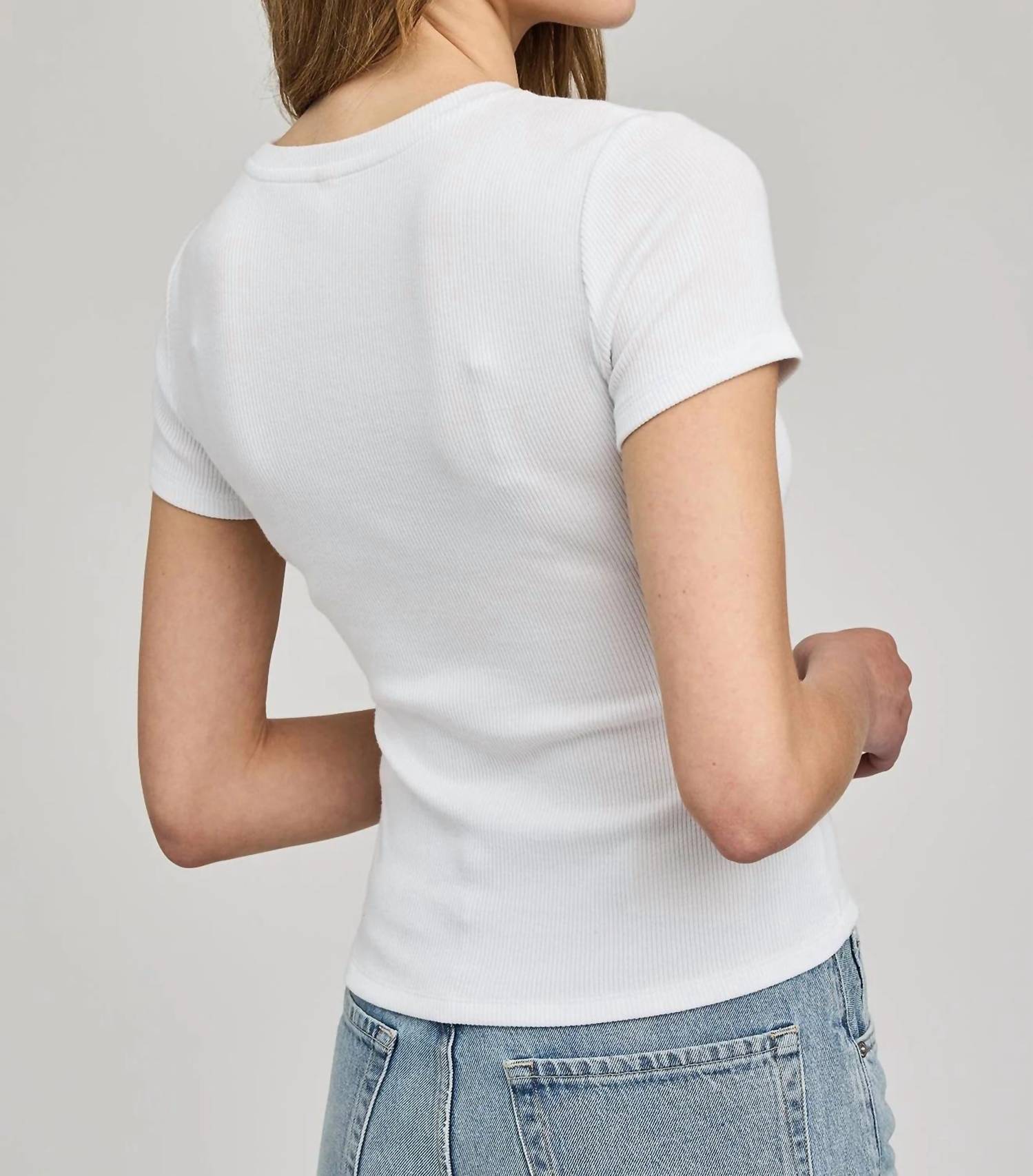 Gentle Fawn Tate Short Sleeve T-shirt in white - women's t-shirt - detail view