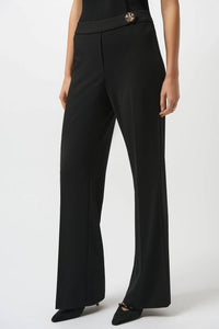 Joseph Ribkoff - Pull On Mid-rise Flared Trouser Pant