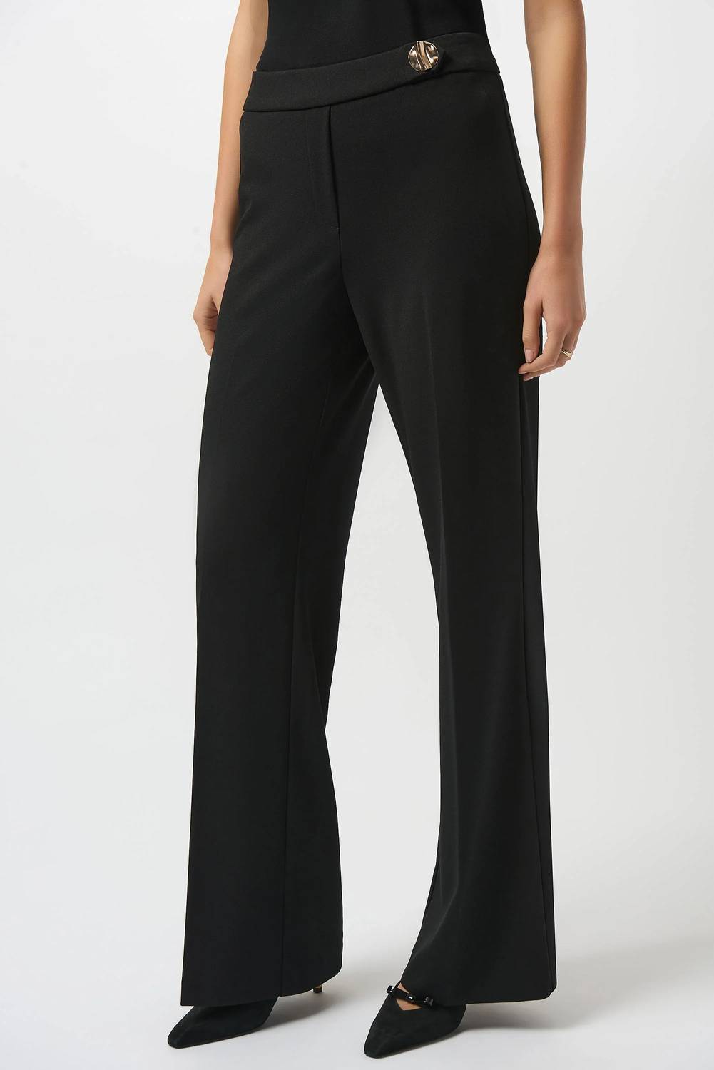 Joseph Ribkoff - Pull On Mid-rise Flared Trouser Pant