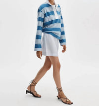 Rag & Bone - Kelly Boxy Striped Long-Sleeve Polo