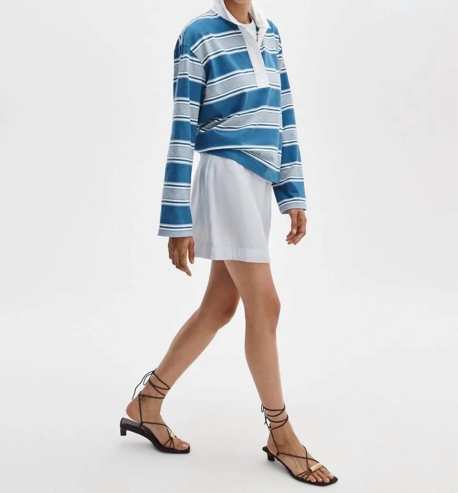 Rag & Bone - Kelly Boxy Striped Long-Sleeve Polo