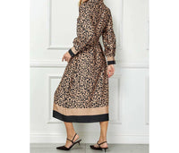 Luxology - Leopard Wrap Midi Dress