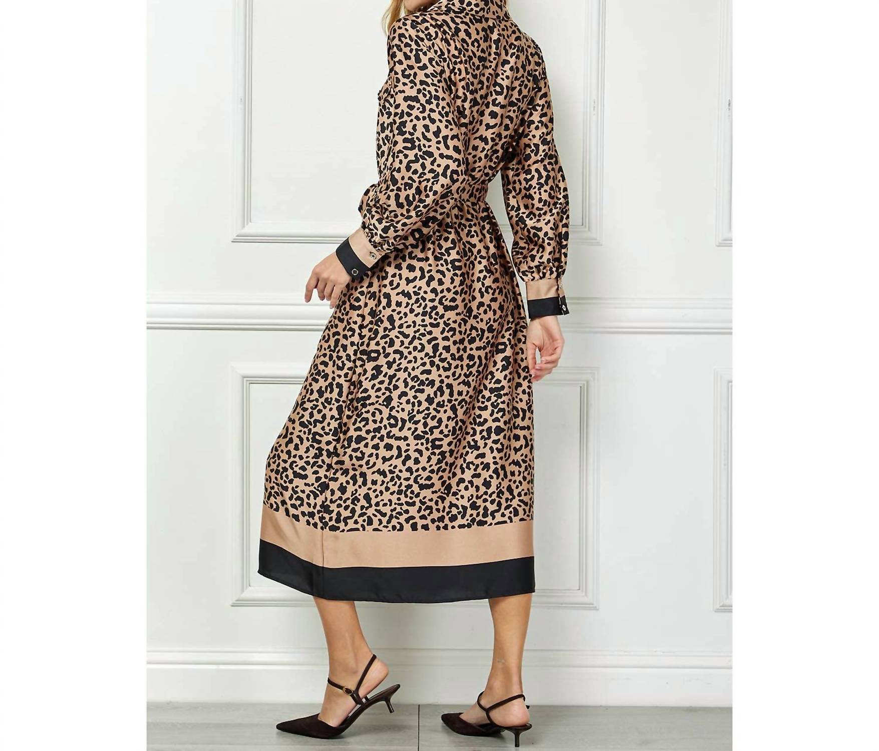 Luxology - Leopard Wrap Midi Dress