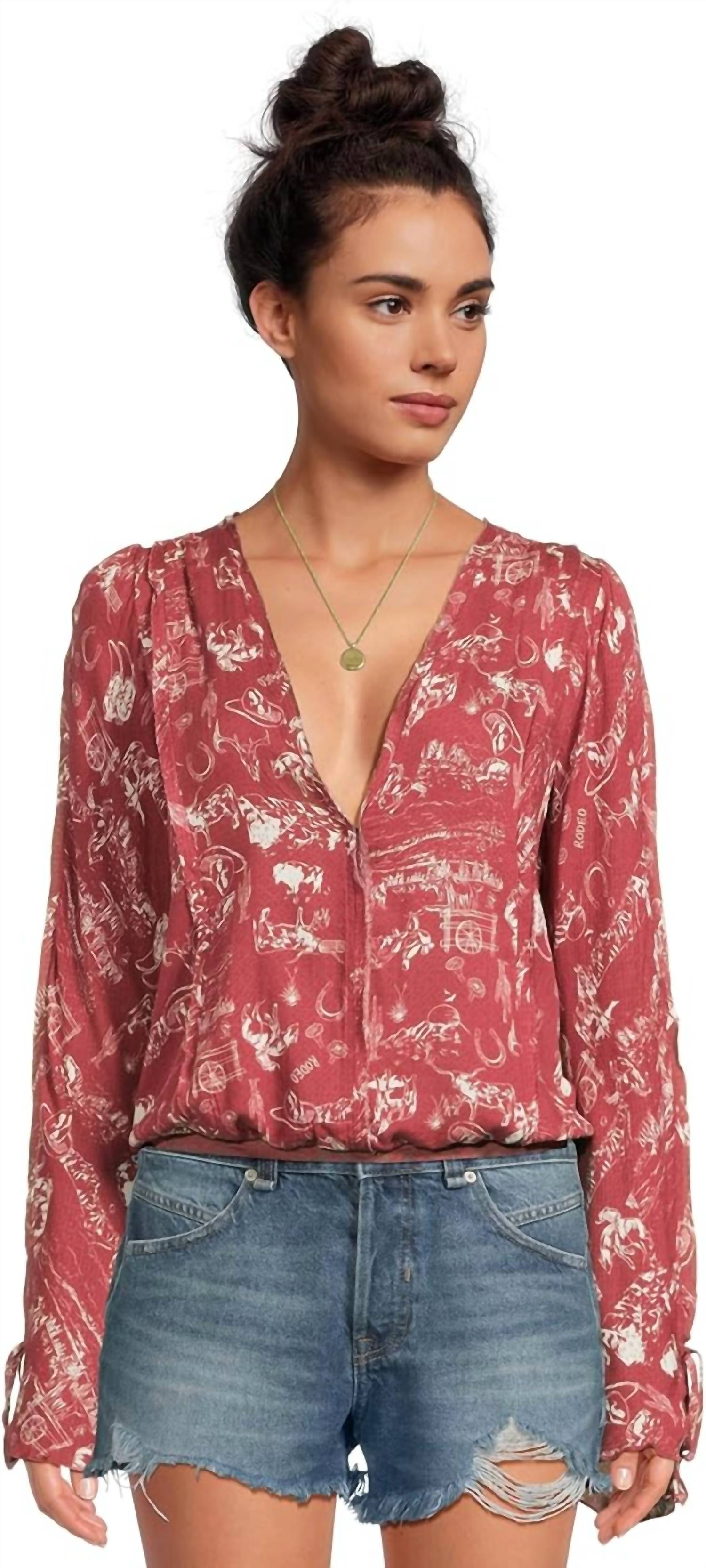 Free People - Everything's Rosy Bodysuit