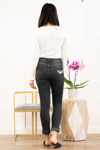 Vervet By Flying Monkey - Hustler Camo Print Cuffed Ankle Skinny Jeans