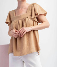 Ee:Some - Miami Ruffle Flair Top