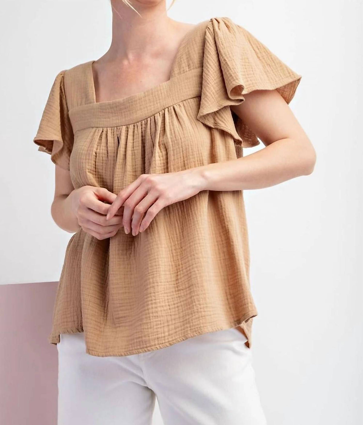 Ee:Some - Miami Ruffle Flair Top