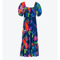 Vilagallo - Jungle Tropical Print Midi Dress