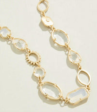 spartina 449 Women's Lagoon Crystal Necklace in gold - women's jewelry - detail view