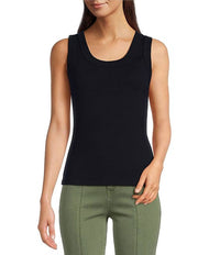Nic + Zoe - Perfect Knit Ribbed Scoop Tank