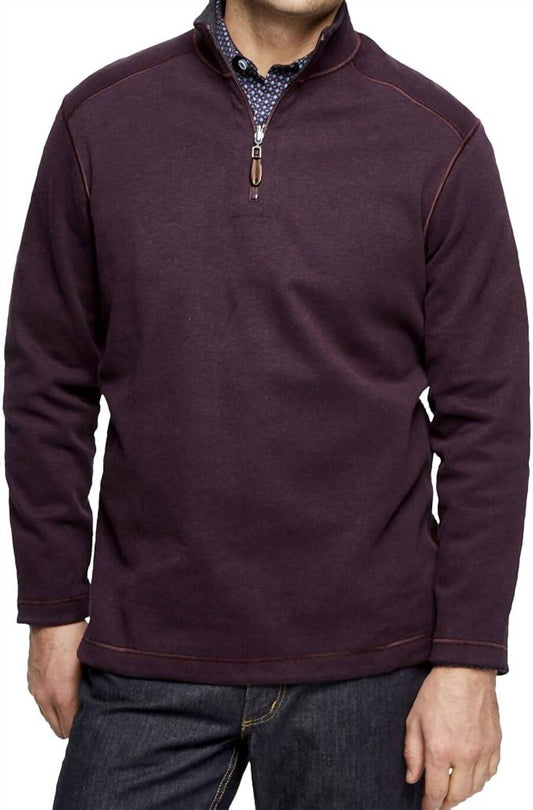 Johnston & Murphy - Reversible Solid 1/4 Zip Sweater