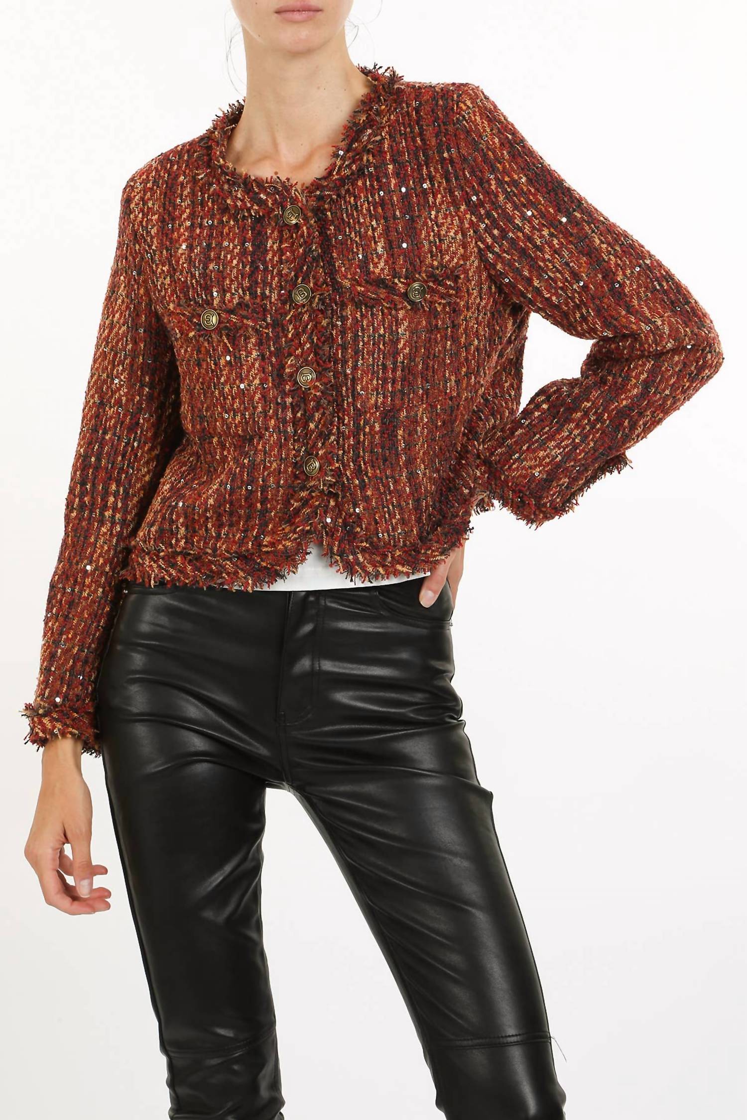 Beulahstyle - Sequined Tweed Jacket