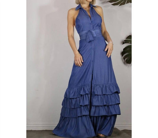 Mulla - Halter Neck Ruffle Dress