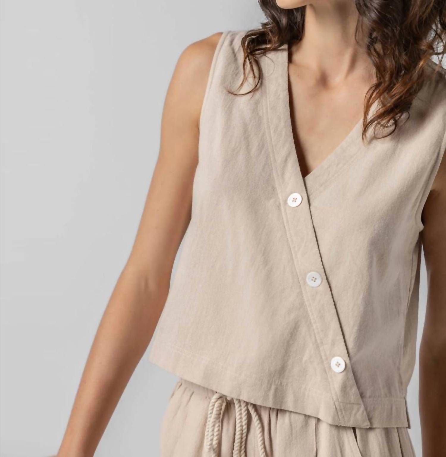 Lilla P - Cross Front Sleeveless Top