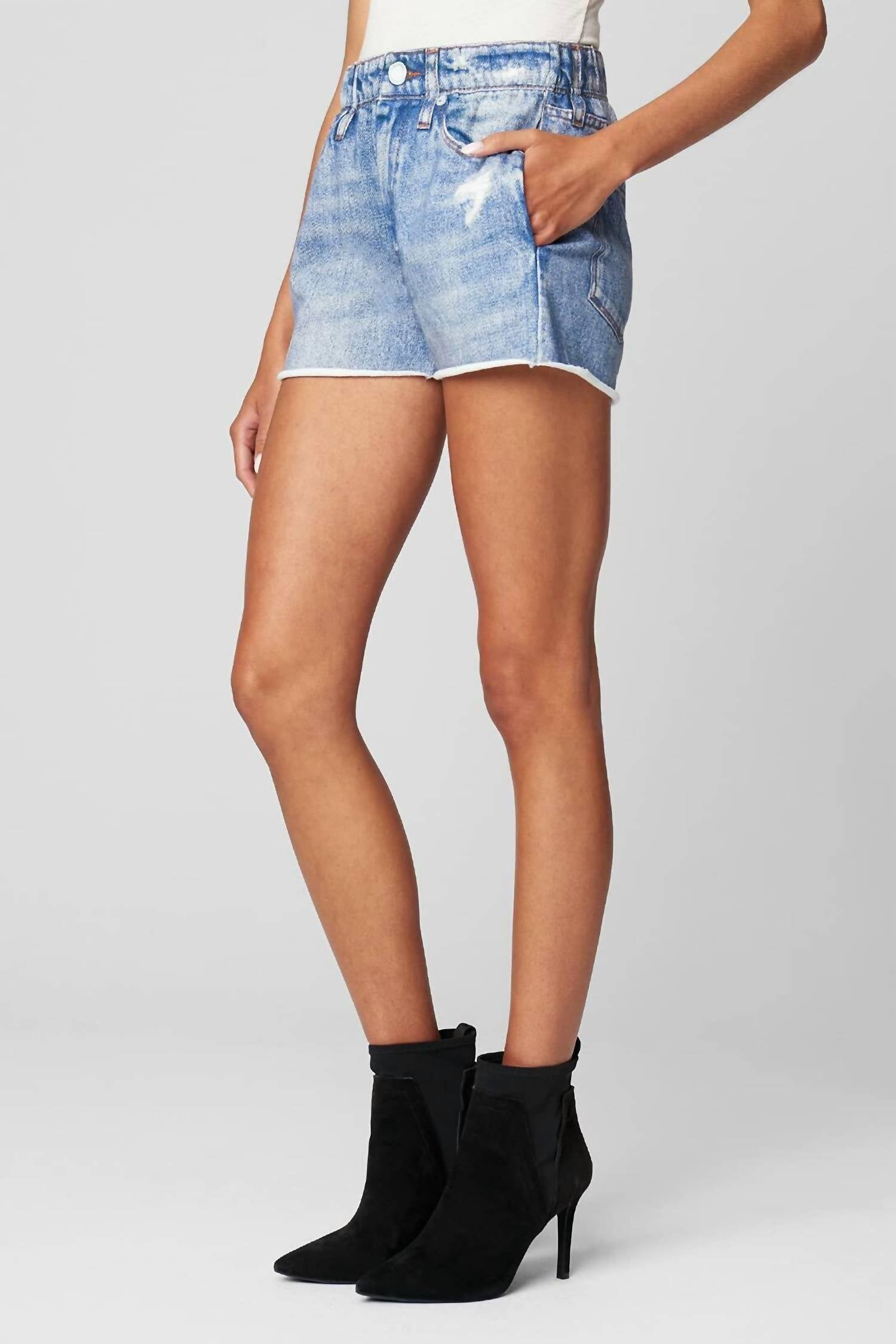 Blanknyc - Womens' Luxury Clothing French Terry Printed Denim Short