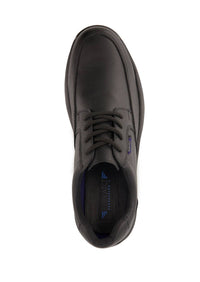 Ferrato Men's Professional Flat Leather Shoes in black - men's sneaker - alternate view