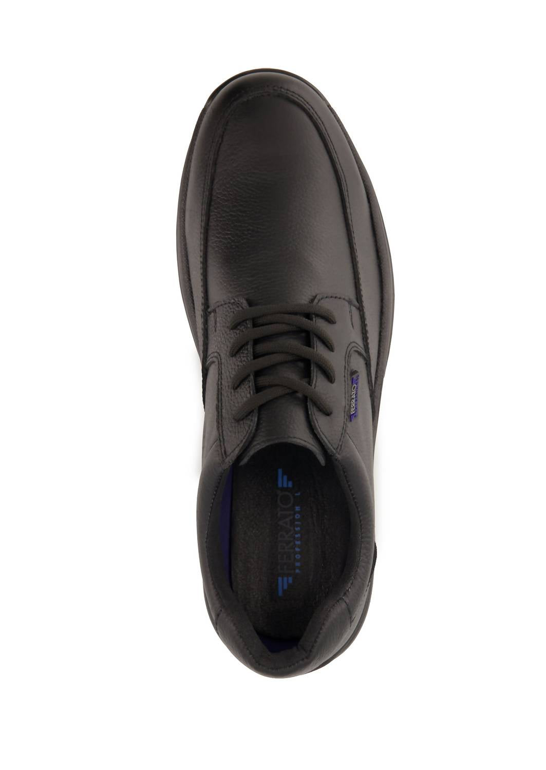Ferrato Men's Professional Flat Leather Shoes in black - men's sneaker - alternate view