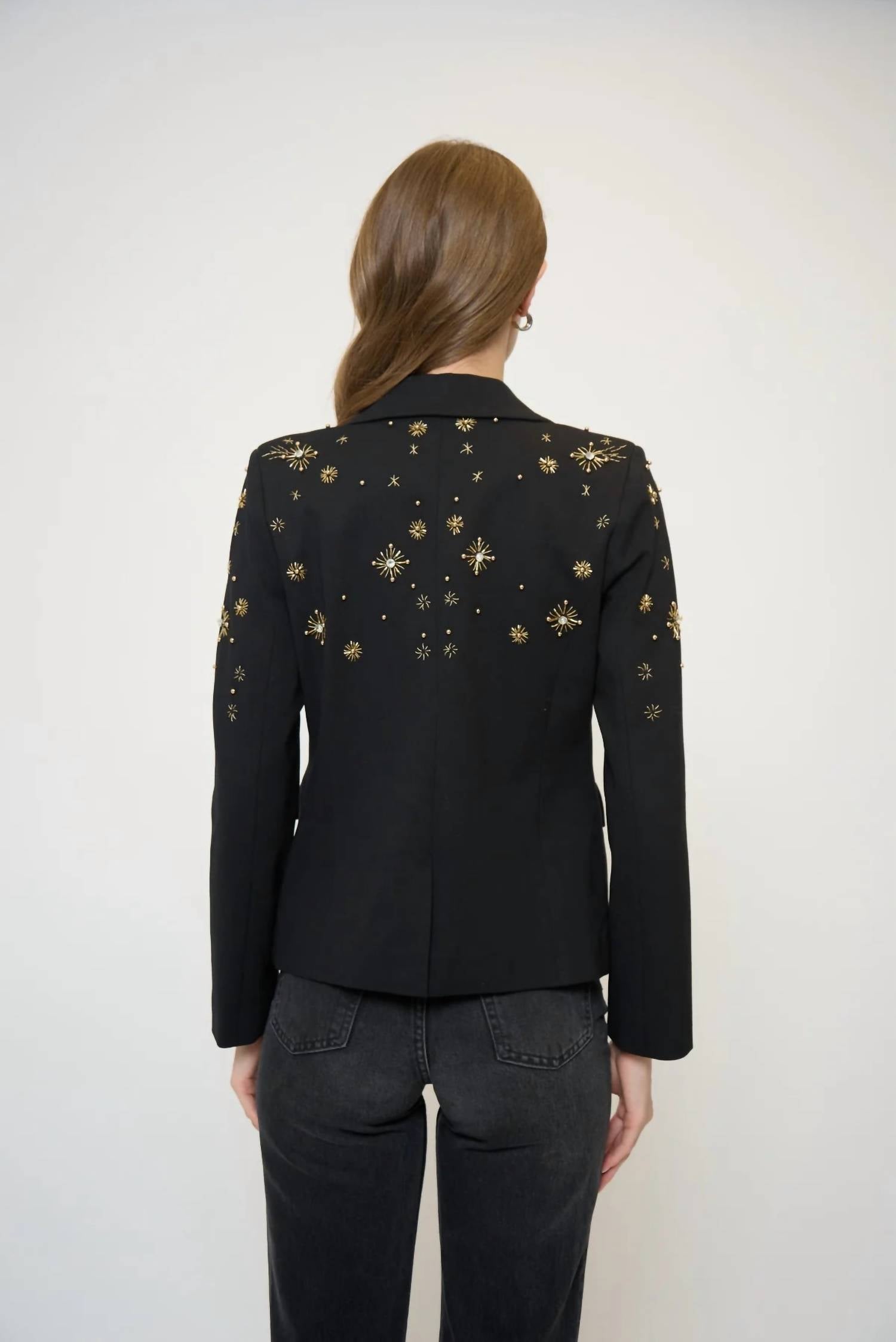 Central Park West - Crystal Embellished Tuxedo Jacket