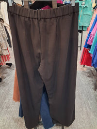Hem & Thread Women's Pleated Wide Leg Pants in black - women's pants - alternate view