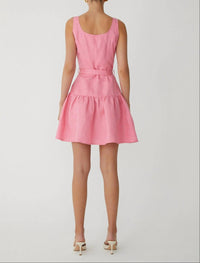 Js71 - Cari Belted Linen Mini Dress