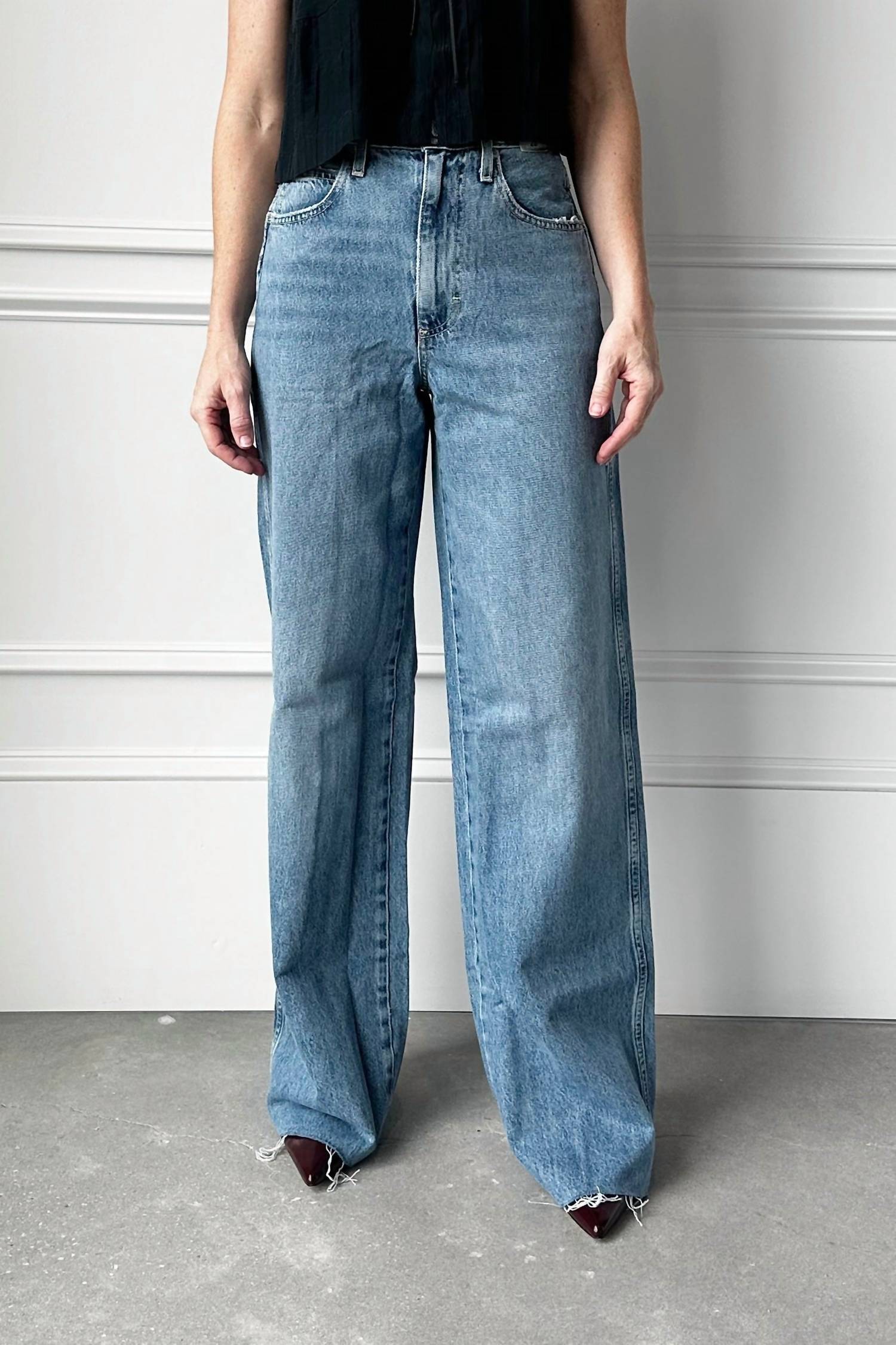 Amo - Frida High Rise Wide Leg Jeans