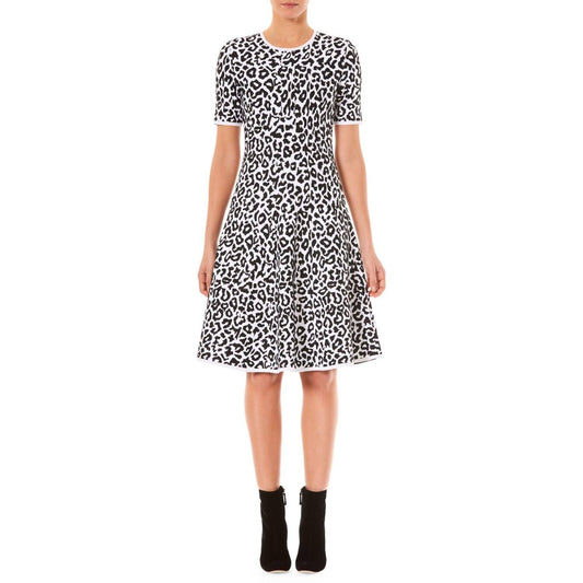 Carolina Herrera - Leopard Print Knit Flare Dress