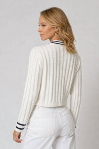 Central Park West - Coen Cable Zip Up Bomber Jacket
