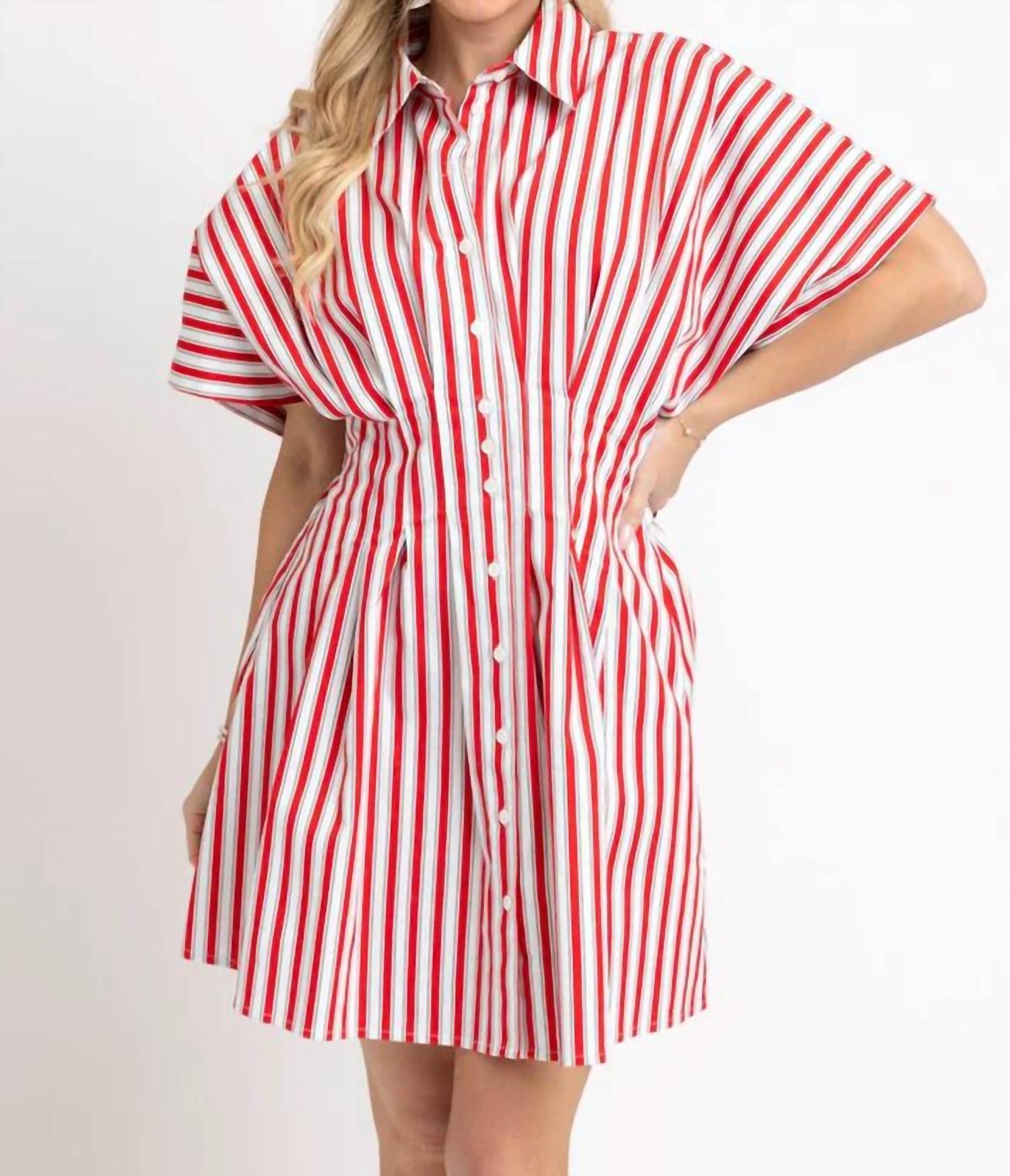 Karlie - Stripe America Shirt Mini Dress
