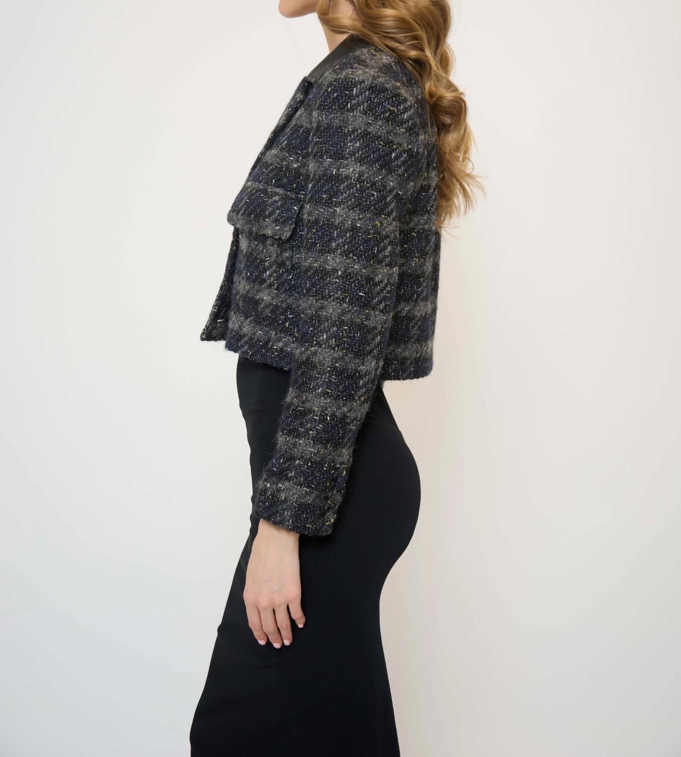 Central Park West - Lurex Houndstooth Jacket