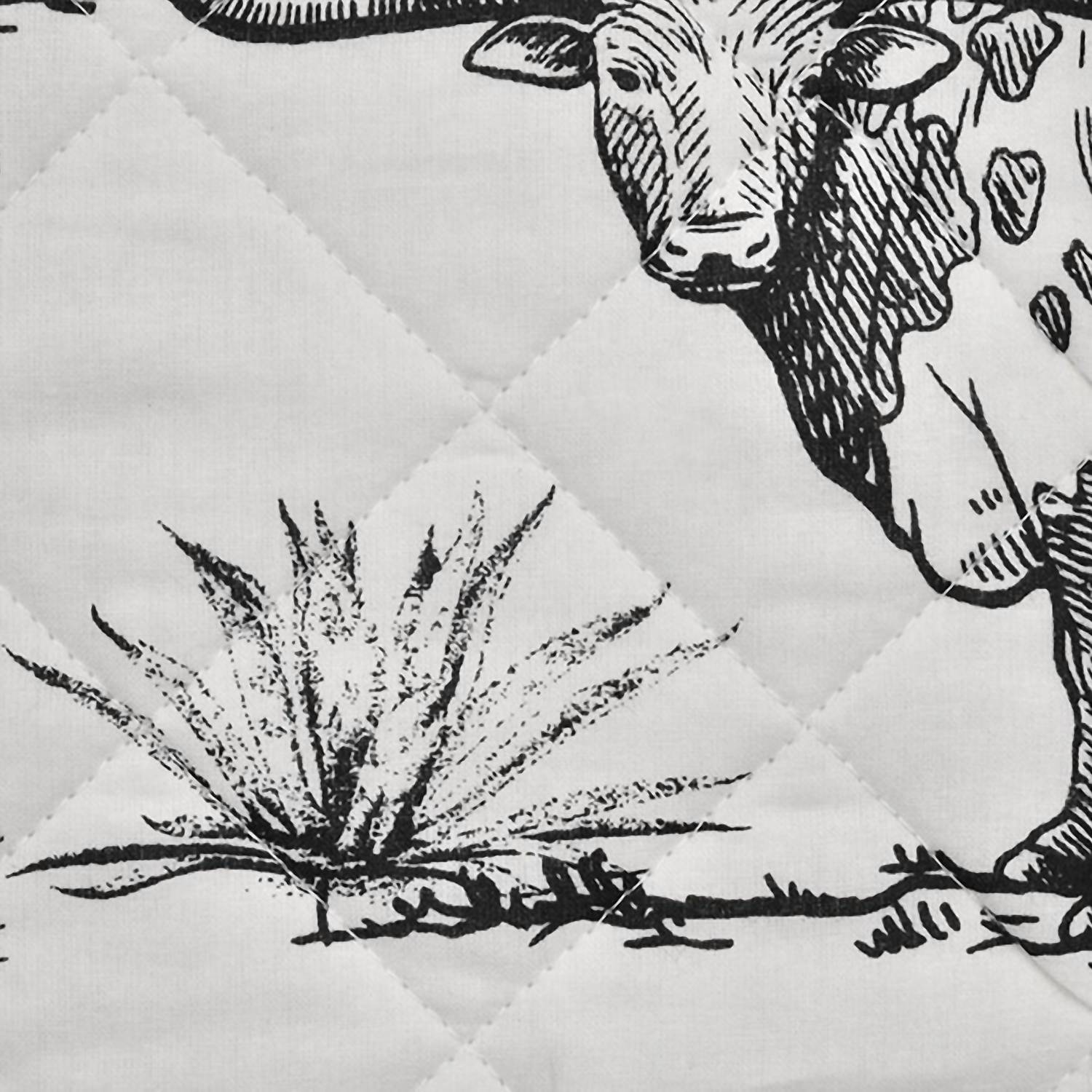 Hiend Accents - Ranch Life Western Toile Reversible Quilt Set