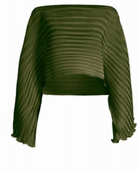 Aiifos Sonya Pleated Top in army green - women's shirt - view 4