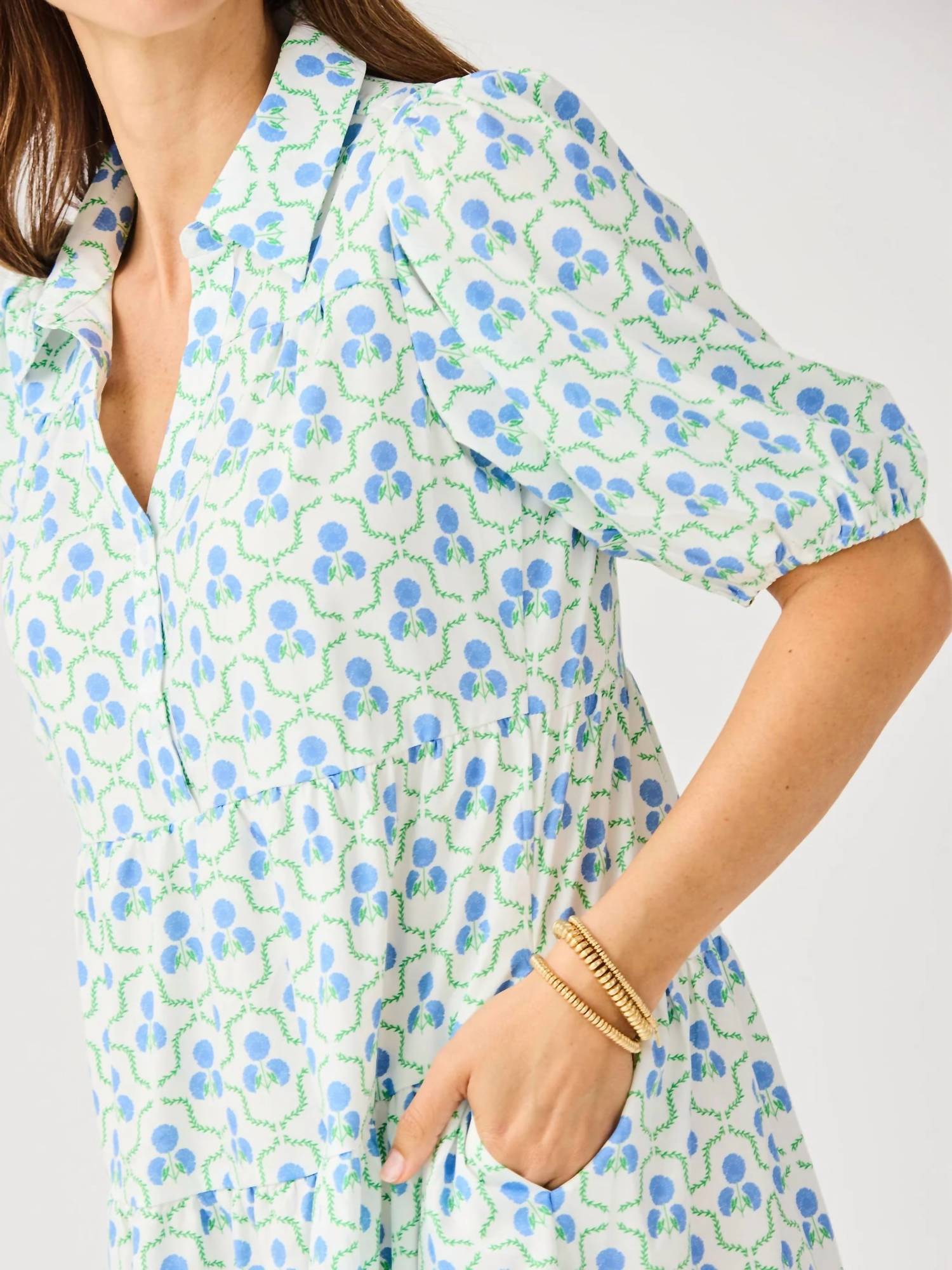 Mary Square - Eloise Sweetbriar Lattice Midi Dress