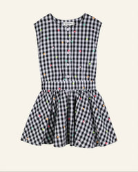 Billieblush - Girls Heart Embroidered Gingham Dress
