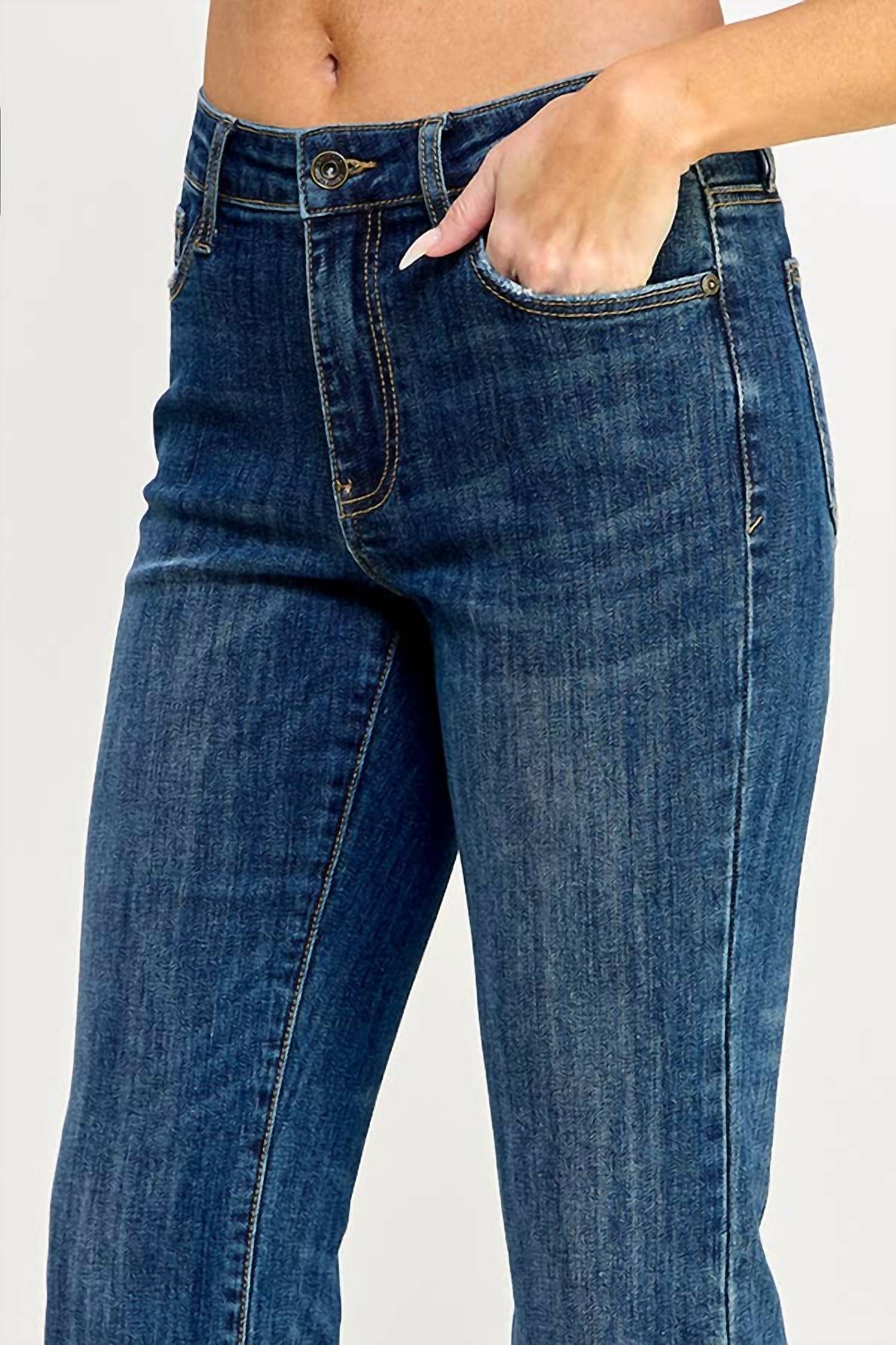 Saige Denim - Mid Rise Skinny Bootcut Jeans