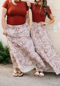 Mikarose Waverly Maxi Skirt in rust - women's skirt - view 7