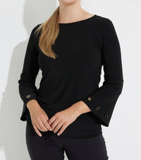 Joseph Ribkoff - Grommet Sleeve Top