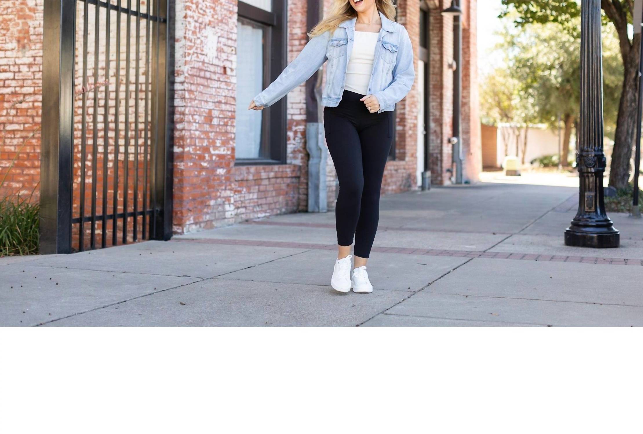 Julia Rose - Alana 7/8 Ankle Length Black Leggings With Pockets