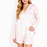 Rosa Clothing - Women's Two Piece Sweetheart Gauze Pajama Set